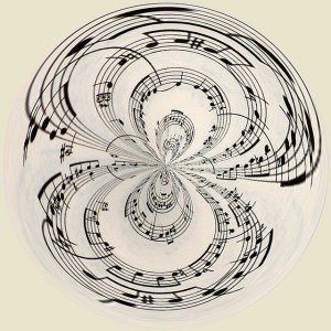 sheet music arranged so it looks circular - infinite